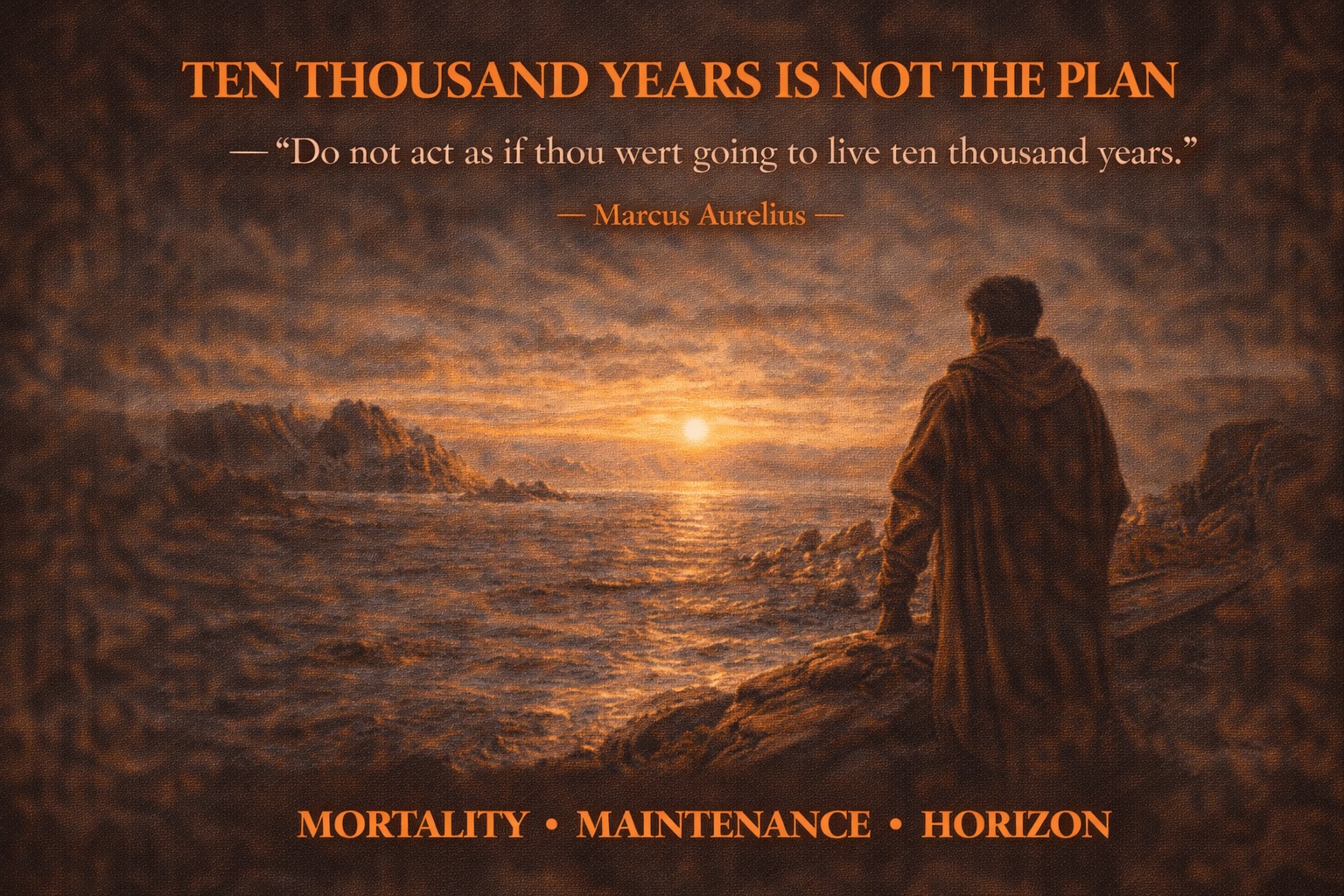 Book II, Section 6: Do not act as if thou wert going to live ten thousand years.